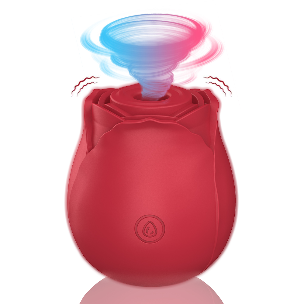 The Red Peach Rose Fantasy Sucking Vibrator Massager - Image 3